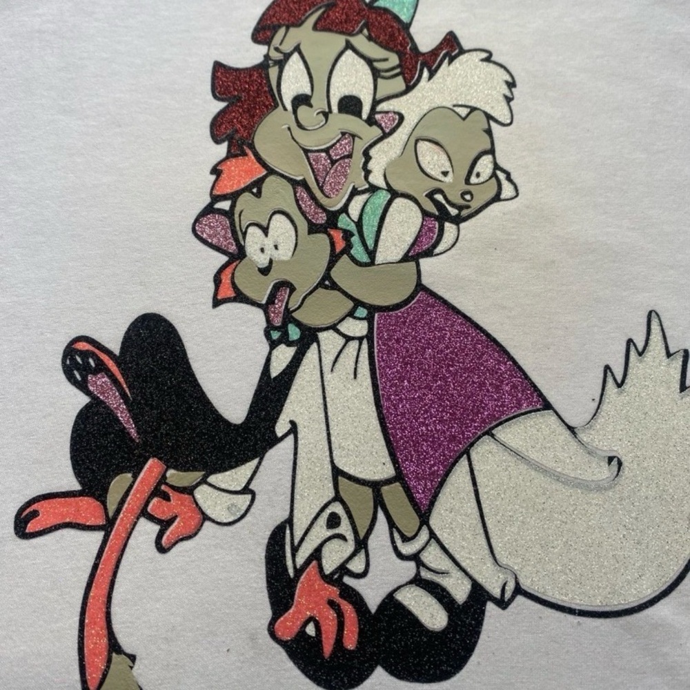 Elmyra Loving 'em Animals Done in Glitter Graphic Tee